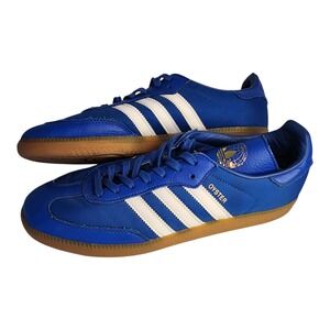 Adidas Oyster Holdings x Samba Size 10 OG Blue Shoes White 3 Stripe Sneakers